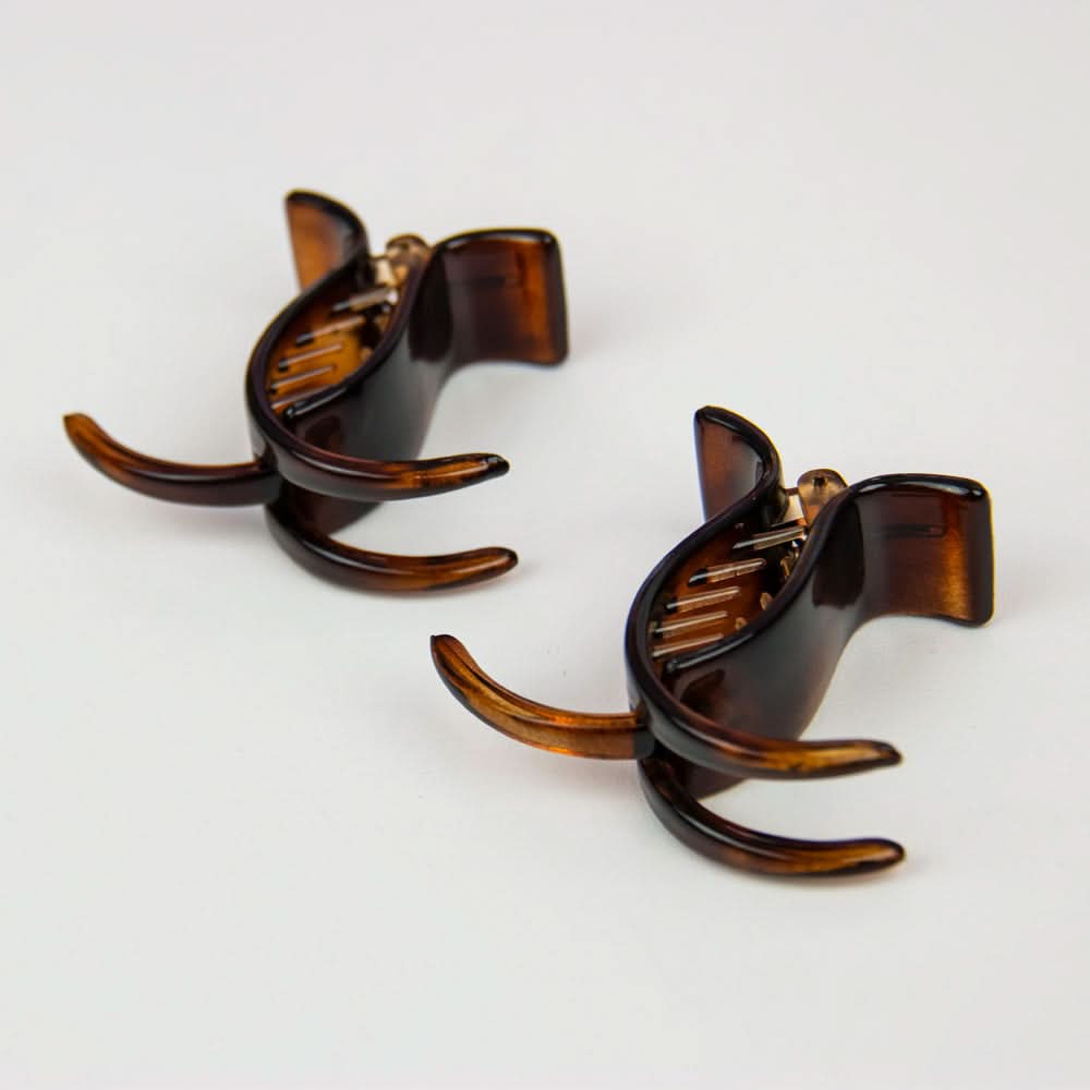 2x Extra Long Teeth Hair Claw Clips