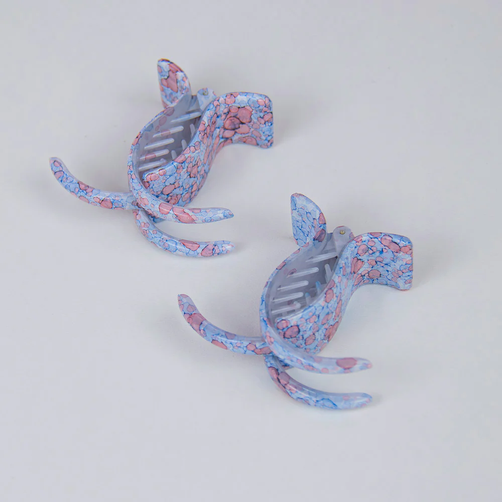 Botanical 2x Extra Long Teeth Hair Claw Clips - Image 4