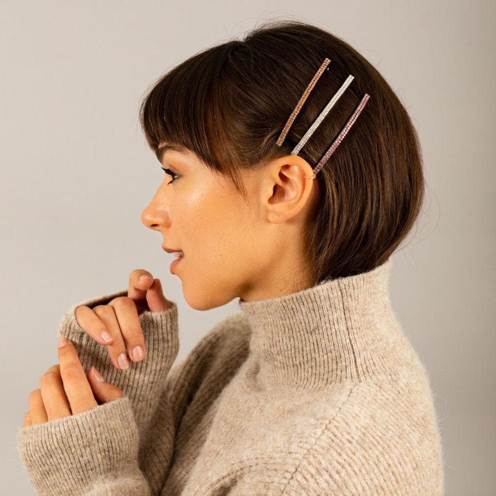 Narrow Crystal Barrette Clip - Image 3