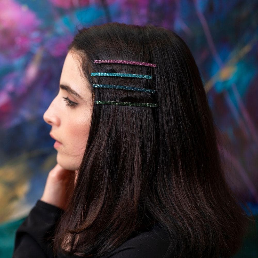 Narrow Crystal Barrette Clip - Image 6
