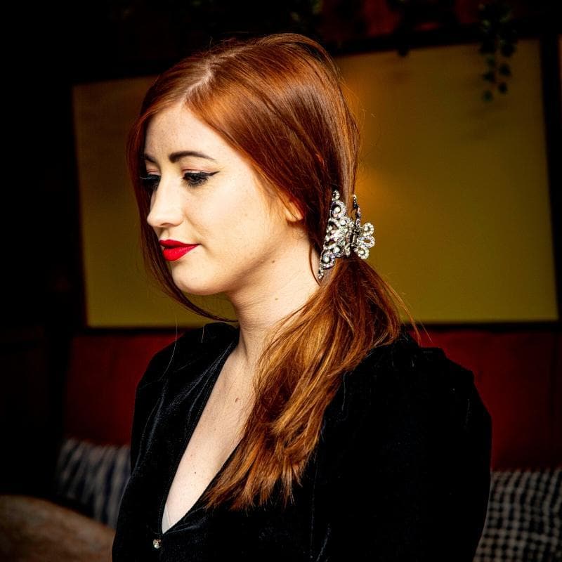 Small Crystal Crown Hair Claw Clip - Image 3