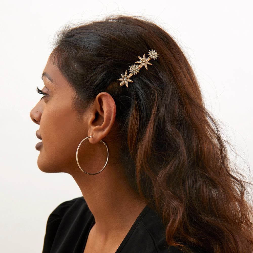 Crystal Ornate Star Barrette Clip - Image 4